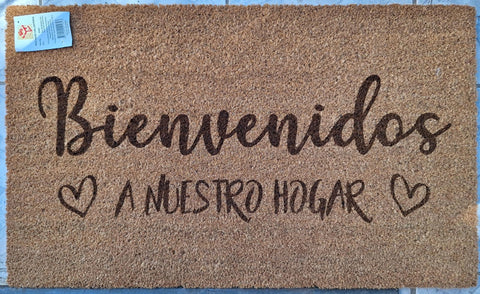 Limpiapiés Choapino Frase Personalizada 45x75 Fibra Coco
