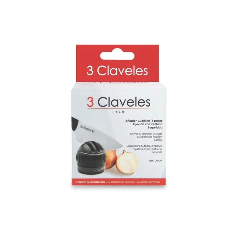 Afilador de Cuchillos 3 Claveles Ventosa 9427 Sistema Piedra