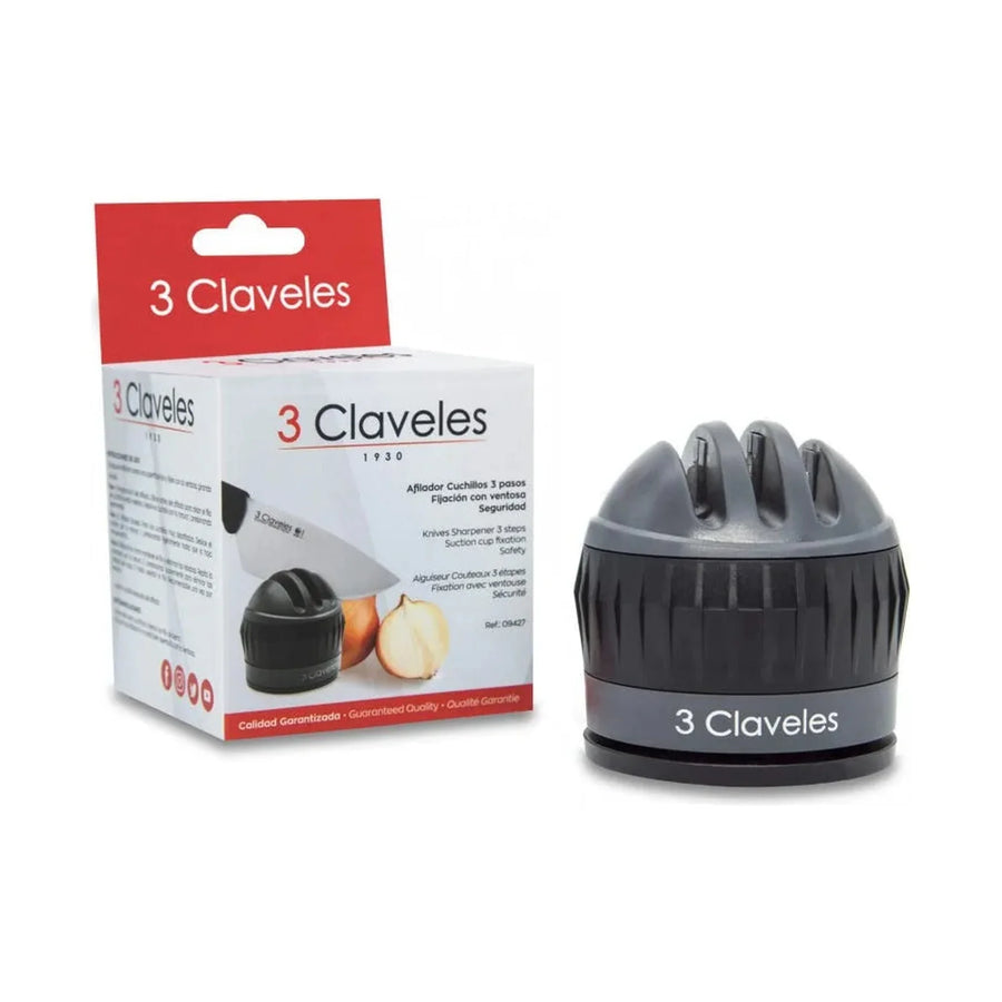 Afilador de Cuchillos 3 Claveles Ventosa 9427 Sistema Piedra