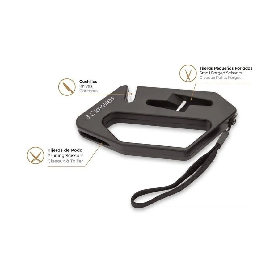 Afilador de Cuchillos y Tijeras 3 Claveles Rueda Manual