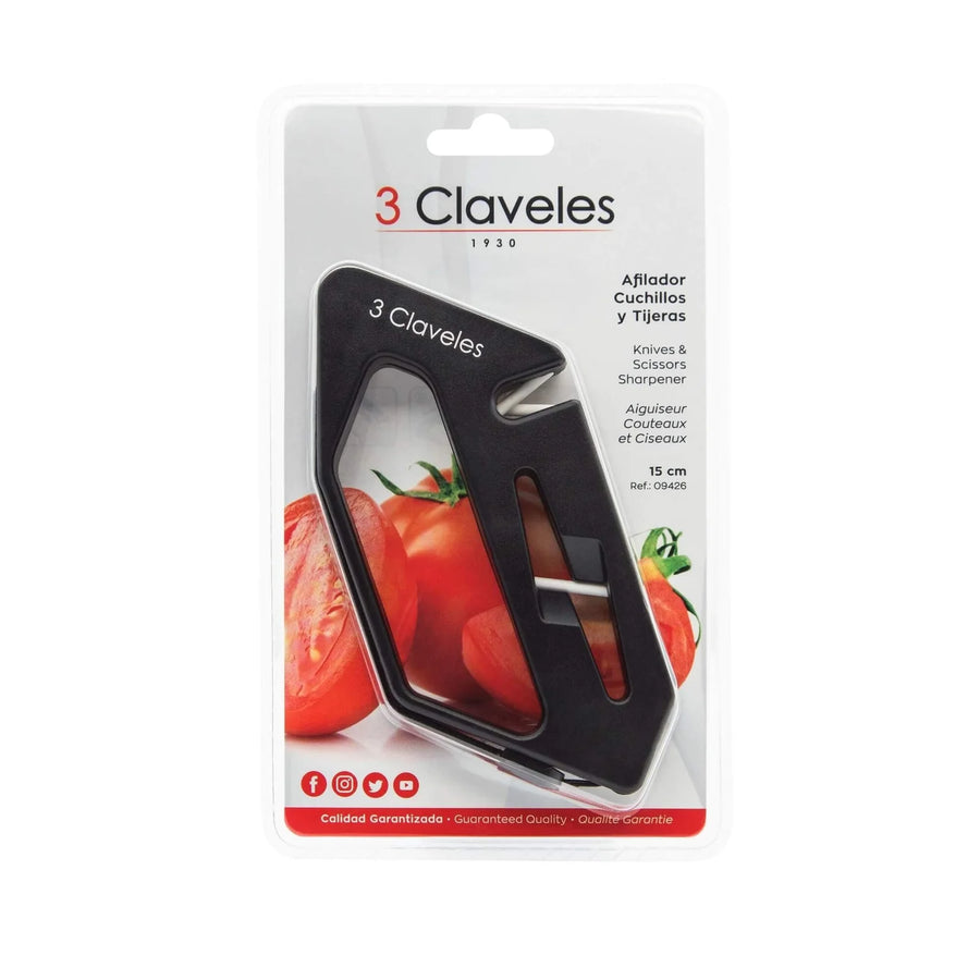 Afilador de Cuchillos y Tijeras 3 Claveles Rueda Manual