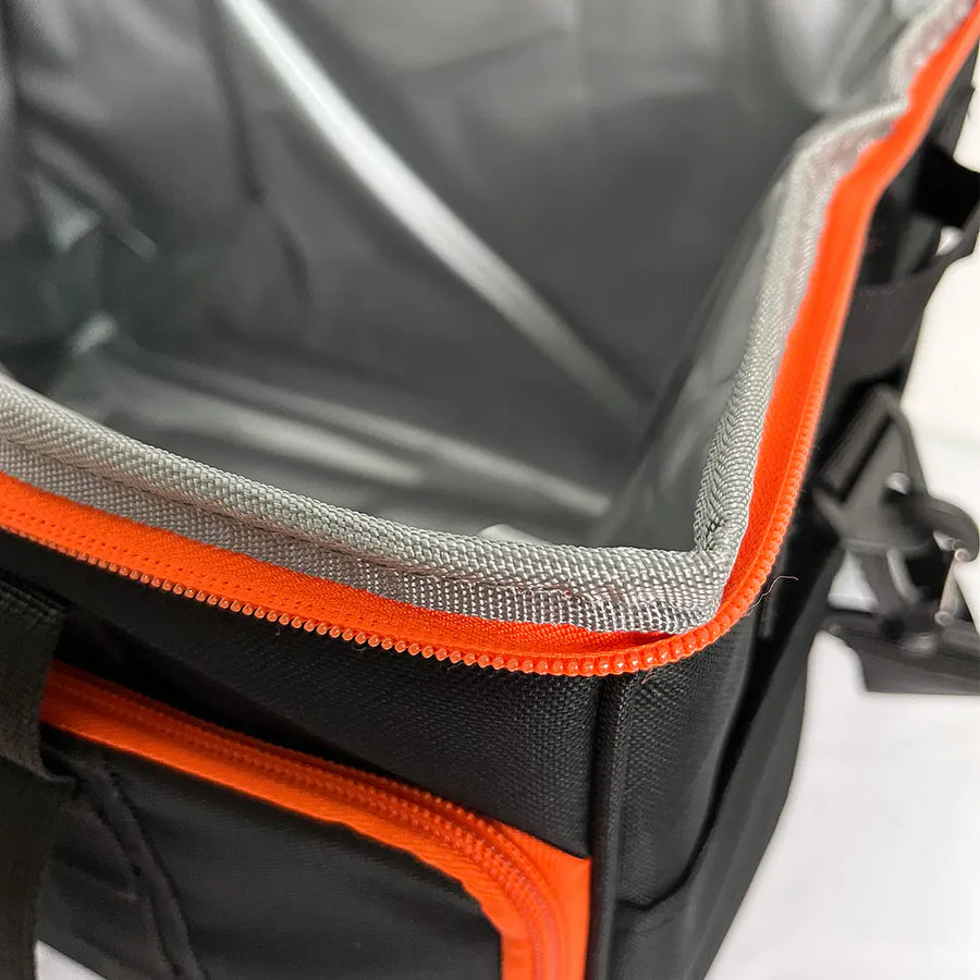 Detalle del cierre del bolso cooler Kangkawe 32 litros