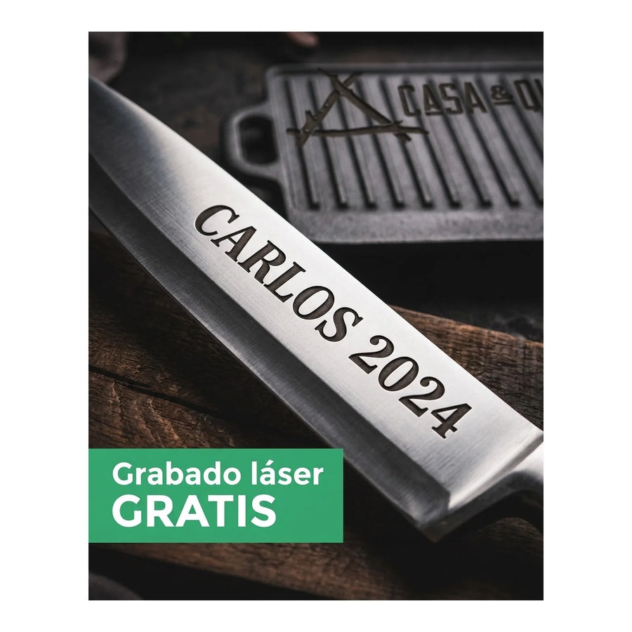 Chaira Estriada 20 cm 3 Claveles Uniblock 1600 para Afilar