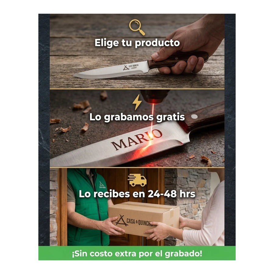 Chaira Estriada 20 cm 3 Claveles Uniblock 1600 para Afilar