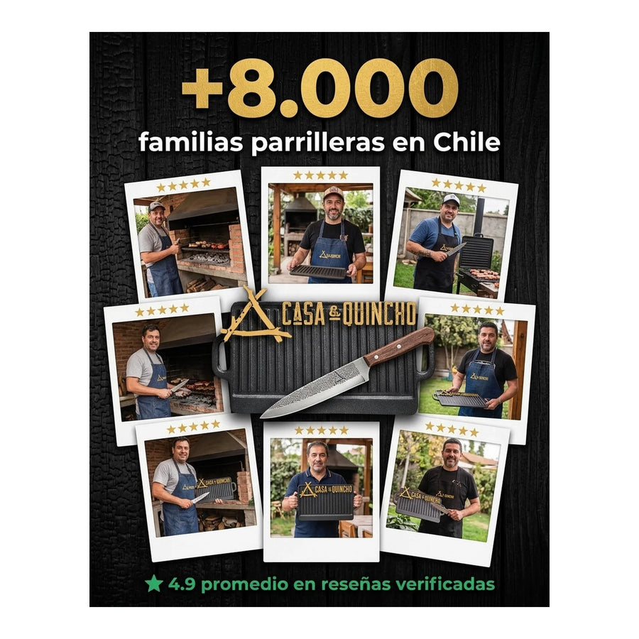 Cuchillo Carnicero 3 Claveles 20 cm Mango Amarillo 1384 + Grabado Personalizado