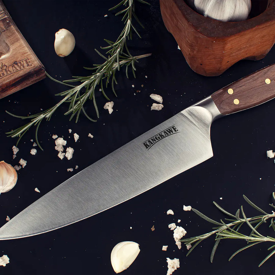 Cuchillo Catemu chef Kangkawe en ambiente de asado