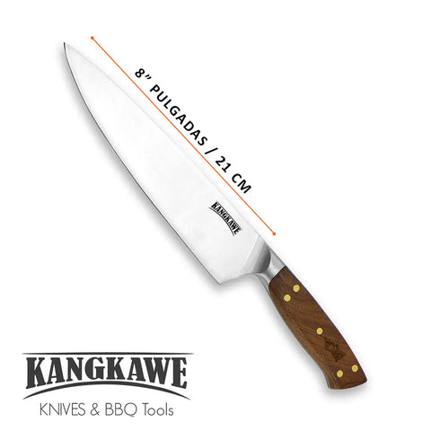 Medidas y dimensiones del cuchillo Catemu chef Kangkawe