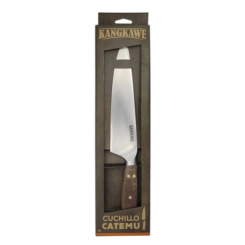 Cuchillo Catemu Kangkawe con funda de cuero en su caja original