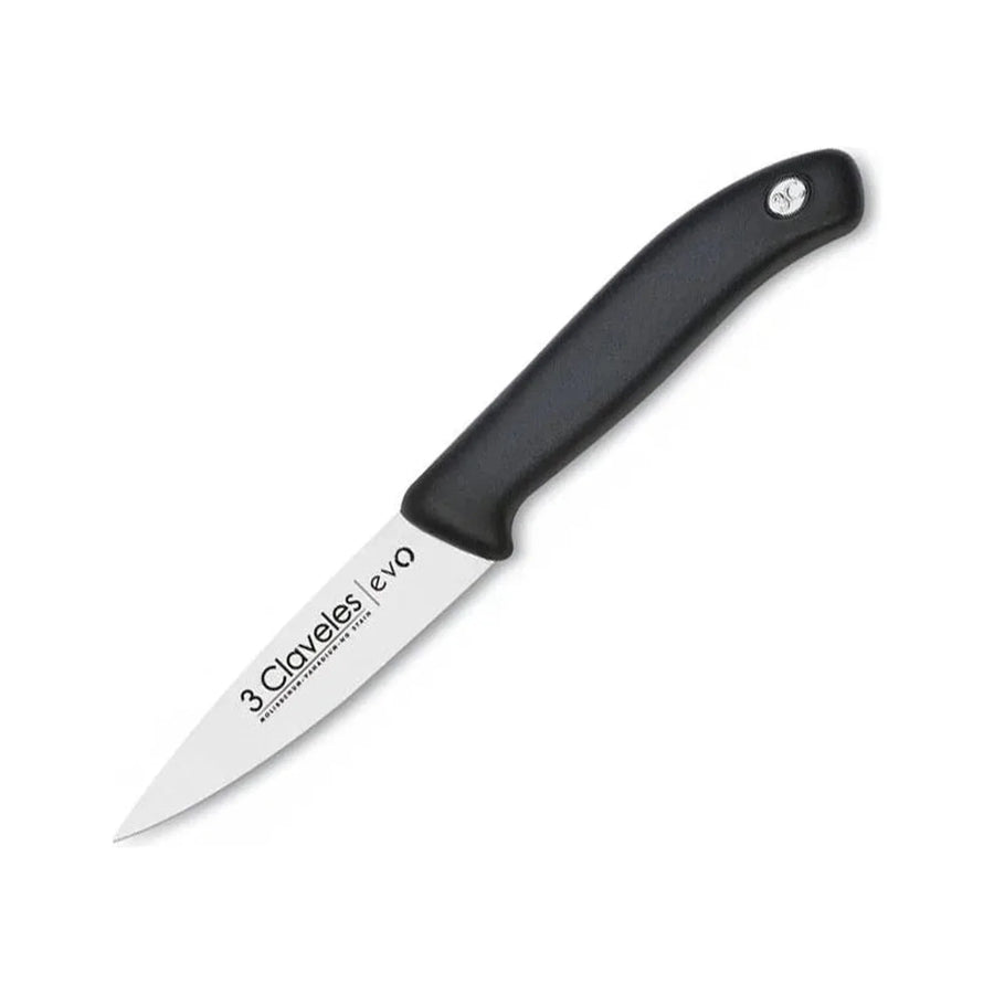 Cuchillo Chef 3 Claveles 9 cm Acero Inoxidable Mango Negro + Grabado Personalizado