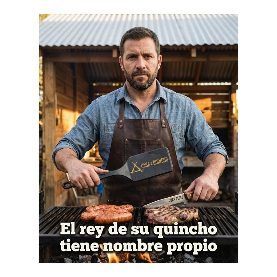 Cuchillo Chef 3 Claveles 9 cm Acero Inoxidable Mango Negro + Grabado Personalizado