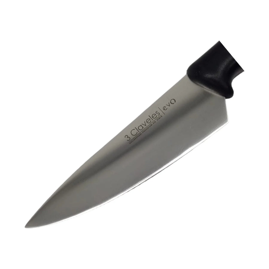 Cuchillo Chef 3 Claveles Evolucion 15 cm Acero Negro + Grabado Personalizado