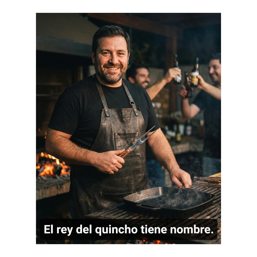 Cuchillo Chef 3 Claveles Evolucion 15 cm Acero Negro + Grabado Personalizado