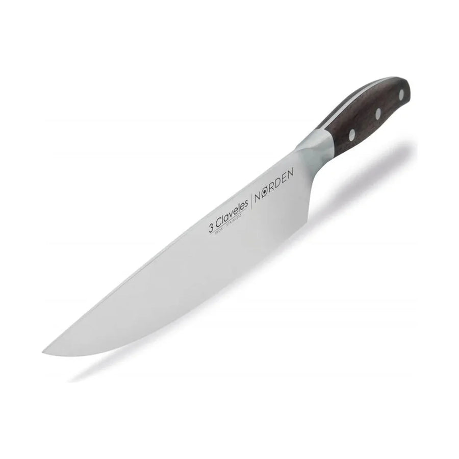 Cuchillo Chef 3 Claveles Norden 20 cm Mango Madera + Grabado Personalizado