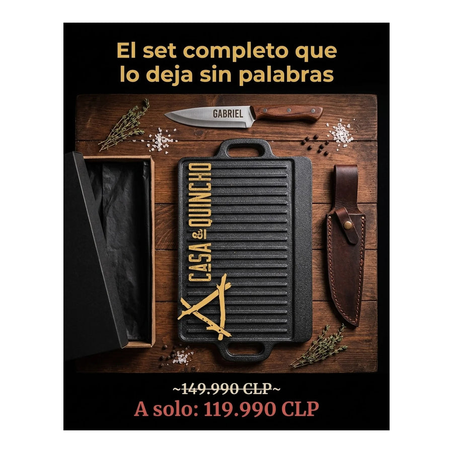 Cuchillo Chef 3 Claveles Norden 20 cm Mango Madera + Grabado Personalizado