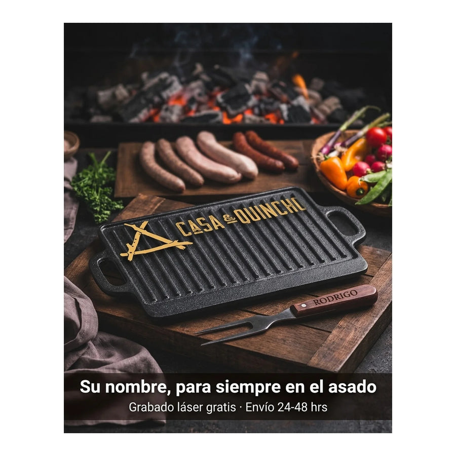 Cuchillo Chef 3 Claveles Sakura 20 cm Forjado Mango Marron + Grabado Personalizado