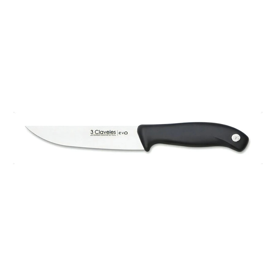 Cuchillo de Cocina 3 Claveles Evolucion 13,5 cm Negro + Grabado Personalizado