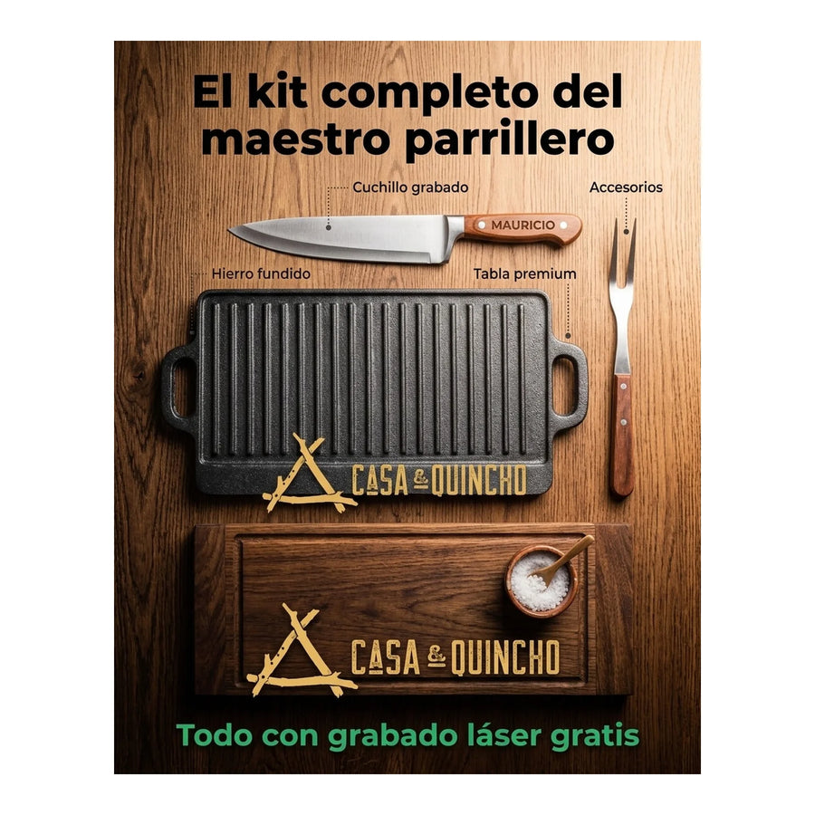 Cuchillo de Cocina 3 Claveles Evolucion 13,5 cm Negro + Grabado Personalizado