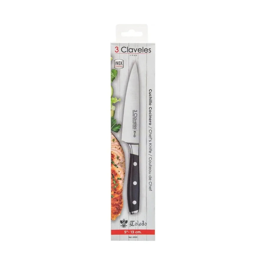 Cuchillo Cocinero 3 Claveles 13 cm Acero Inoxidable 1531 + Grabado Personalizado