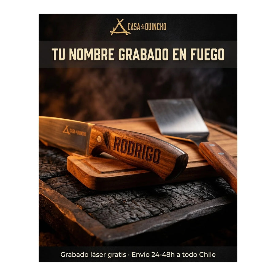 Cuchillo Cocinero 3 Claveles Osaka 20 cm Mango Cafe + Grabado Personalizado
