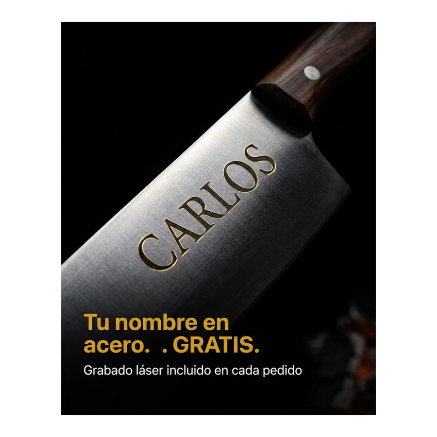 Cuchillo Cocinero 3 Claveles 13 cm Acero Inoxidable 1531 + Grabado Personalizado