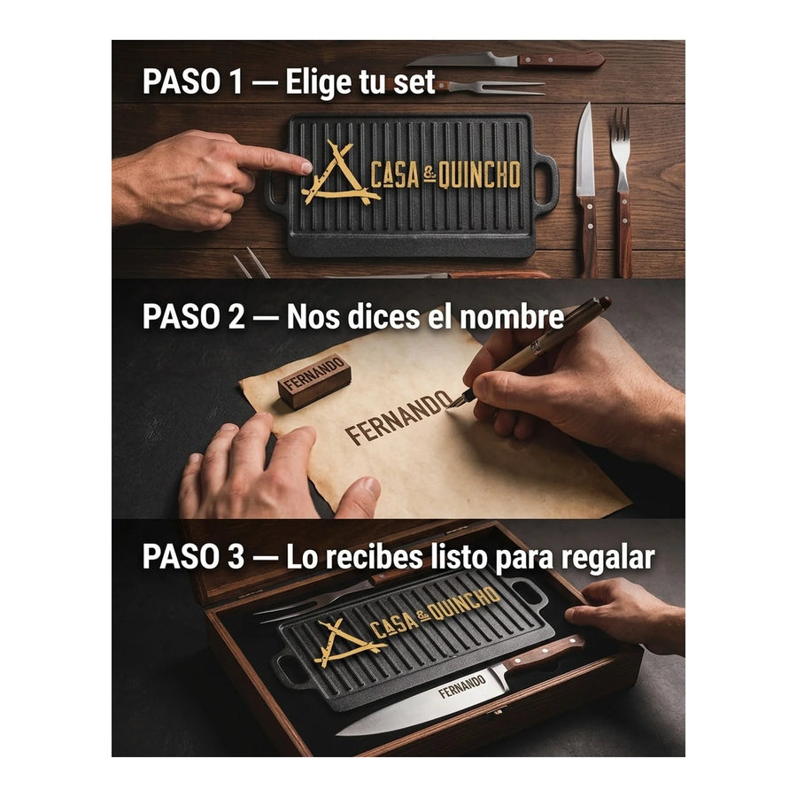 Cuchillo Cocinero 3 Claveles 13 cm Acero Inoxidable 1531 + Grabado Personalizado