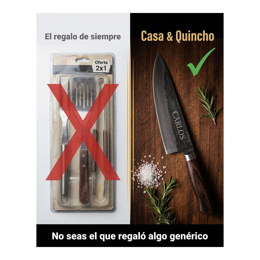 Cuchillo Jamonero 3 Claveles Forge 25 cm 1566 + Grabado Personalizado