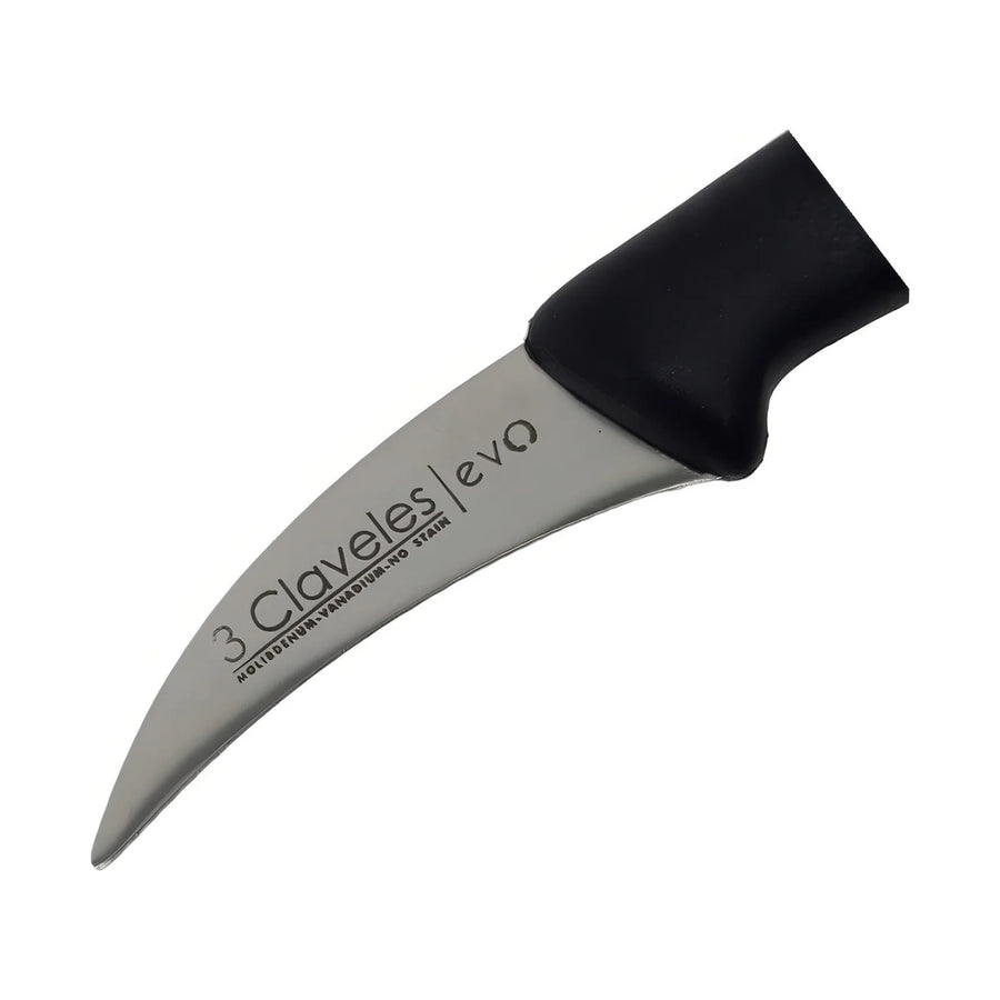Cuchillo Mondador 3 Claveles Evolucion 6 cm Hoja Curva + Grabado Personalizado