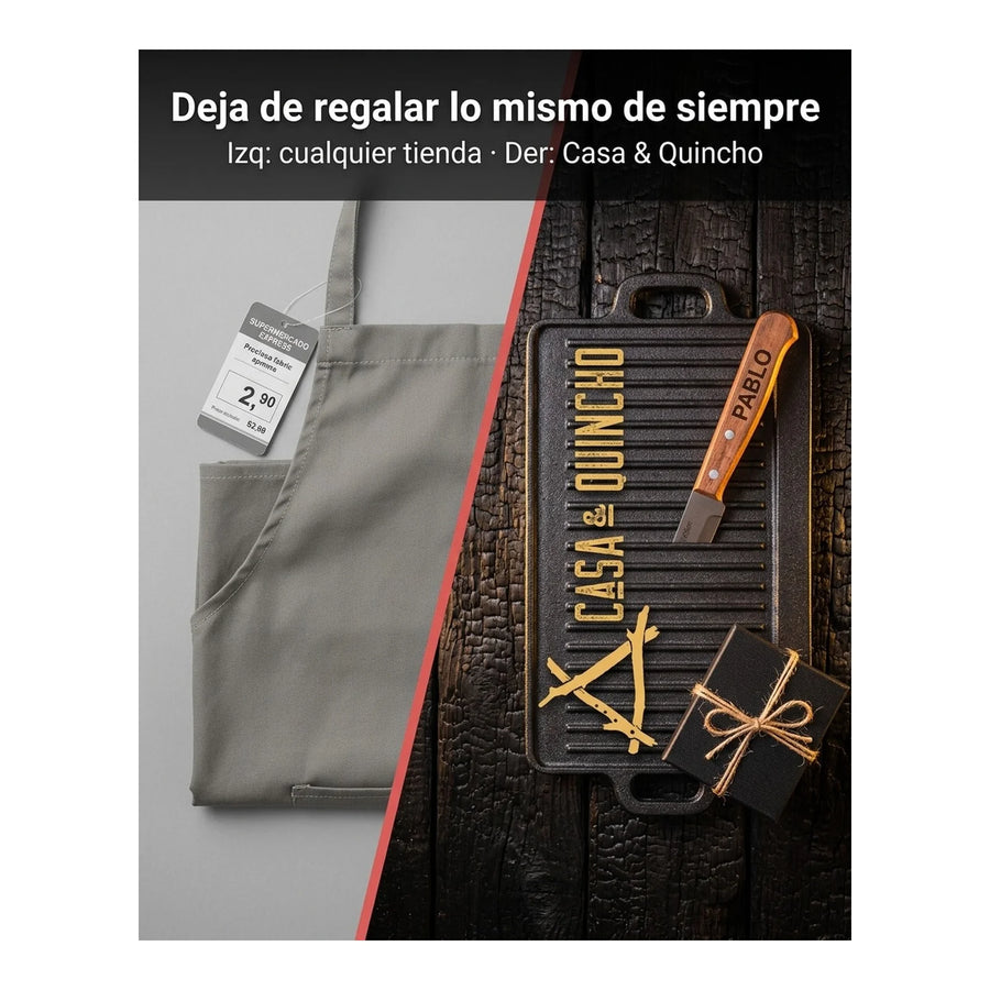 Cuchillo Mondador 3 Claveles Evolucion 6 cm Hoja Curva + Grabado Personalizado