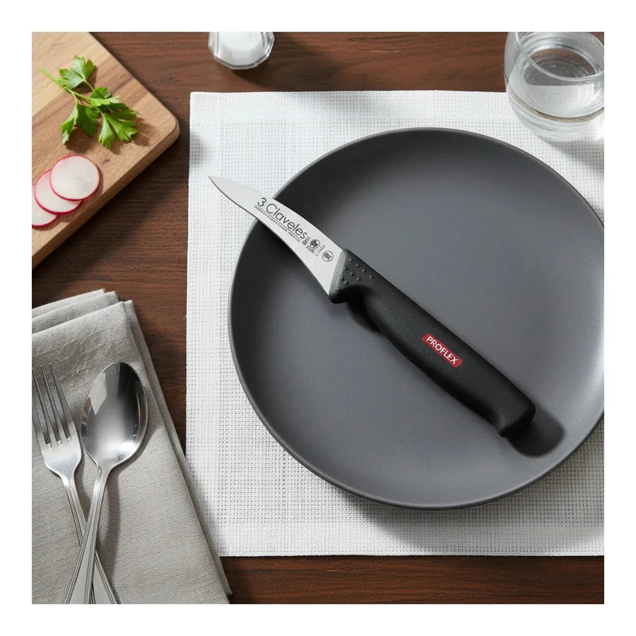 Cuchillo Mondador Curvo 6 cm 3 Claveles Proflex 8291 + Grabado Personalizado