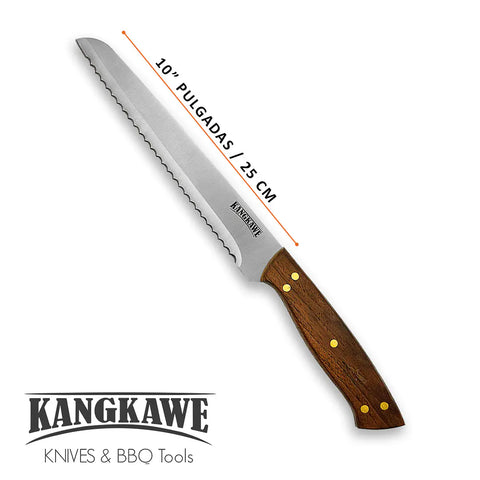 Medidas y dimensiones del cuchillo panero de sierra Kangkawe