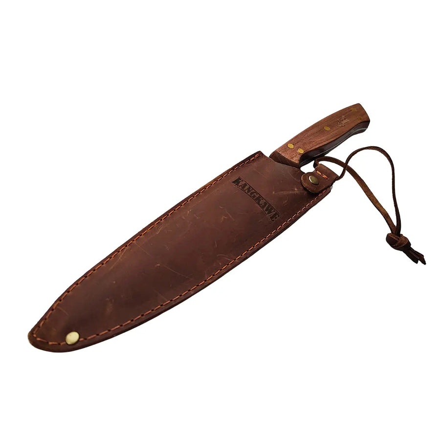Funda de cuero del cuchillo parrillero Kangkawe vista de frente