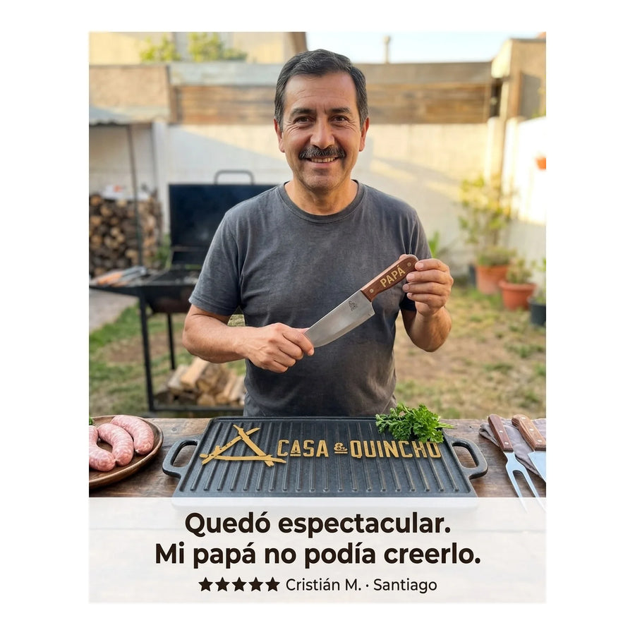Cuchillo Salmonero 3 Claveles Proflex 30 cm Azul + Grabado Personalizado