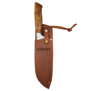 Cuchillo Santoku Pirihueico Kangkawe con Funda de Cuero + Grabado