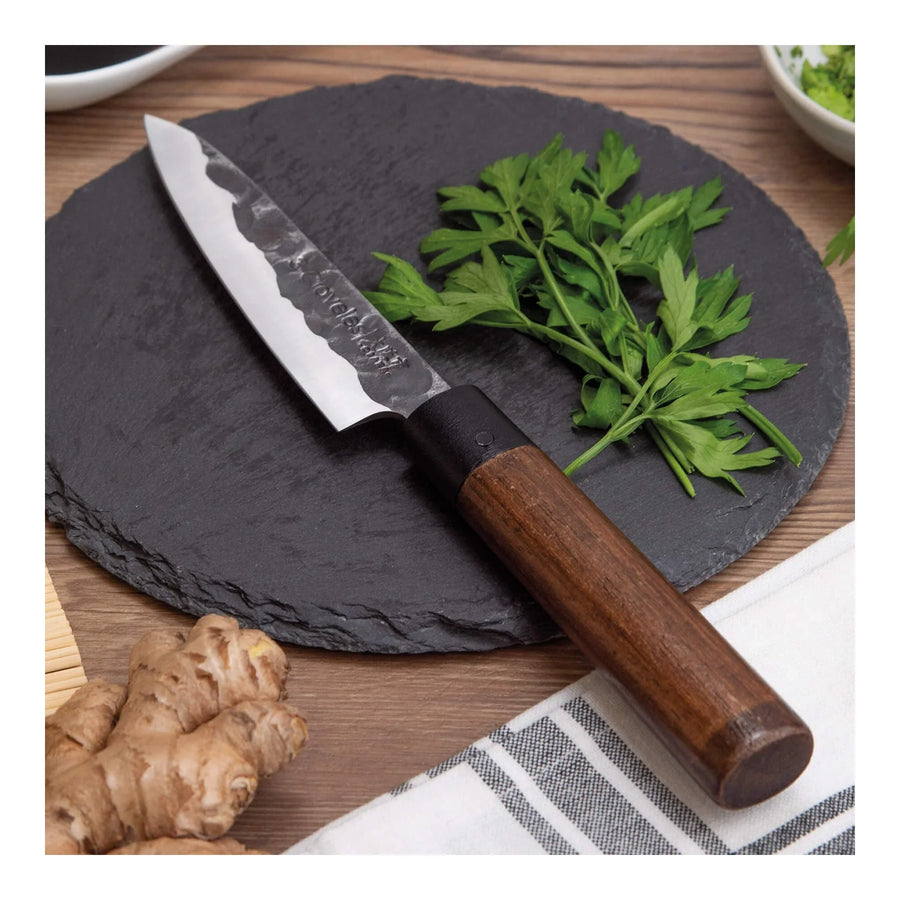 Cuchillo Verdurero 3 Claveles Osaka 13,5 cm Mango Madera + Grabado Personalizado