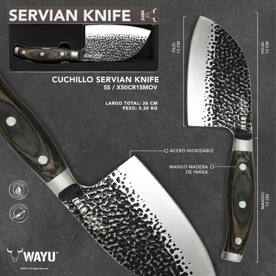 Cuchillo Hammer Hacha Serbian Wayu + Grabado Láser (foto 3)