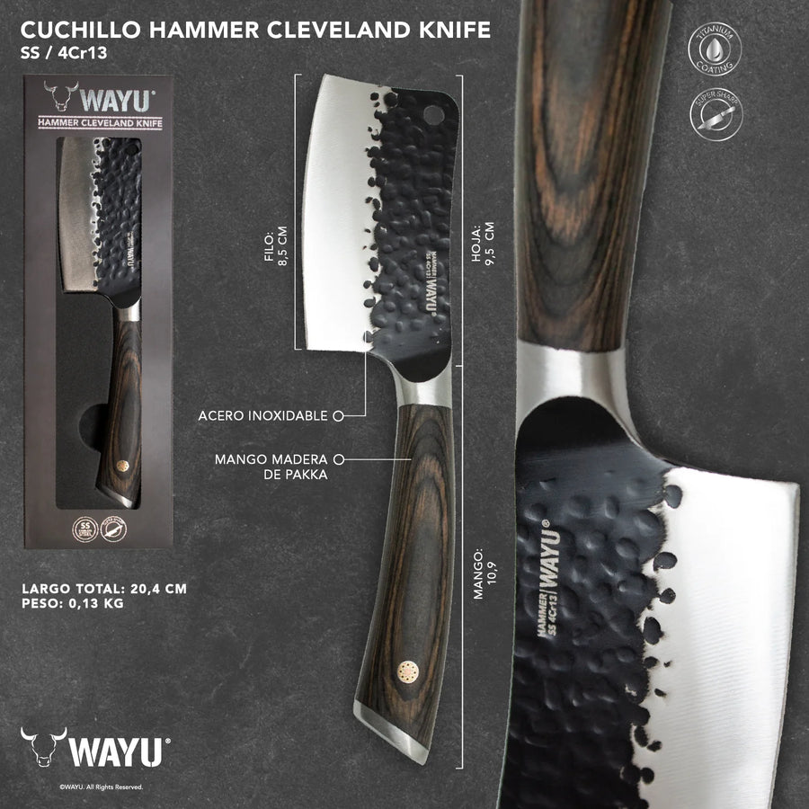 Cuchillo Hammer Hacha Cleveland Wayu + Grabado Láser (foto 5)