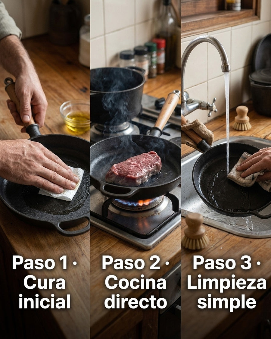 Sarten Hierro Fundido 20cm Wayu Fierro Profesional Cocina