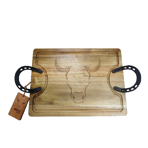 Tabla Para Picar Carne Picadillos Madera Premium Wayu Large + Grabado Personalizado