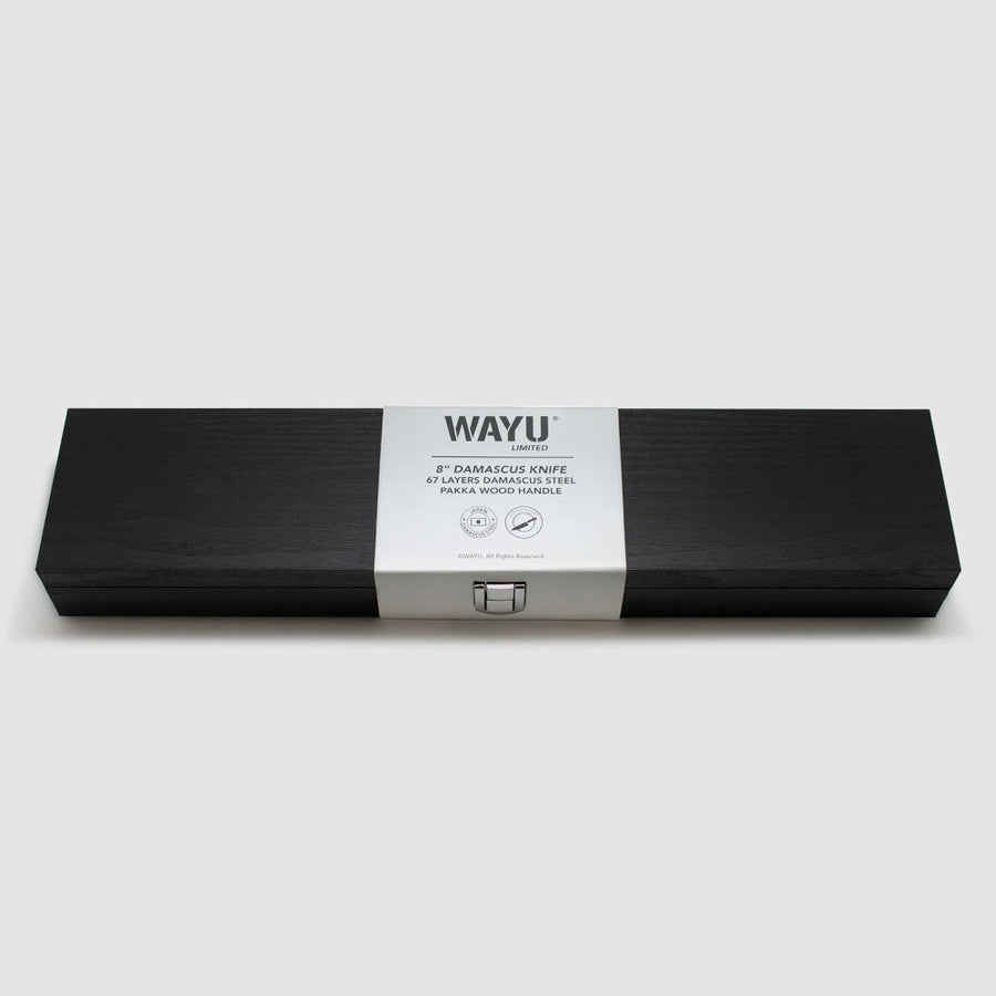 Cuchillo Acero Damasco Black Wayu + Grabado Personalizado