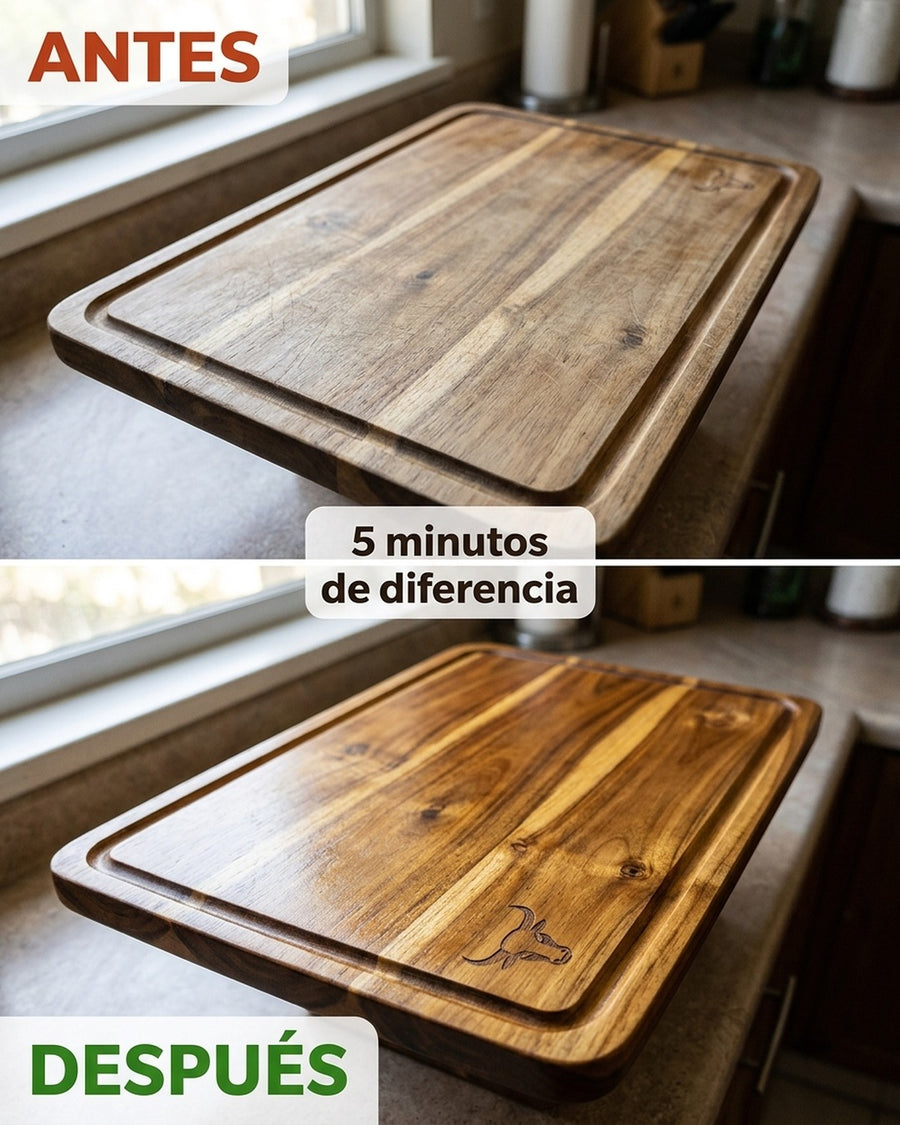 Tabla Wayu Madera Acacia 40cm + Grabado Personalizado