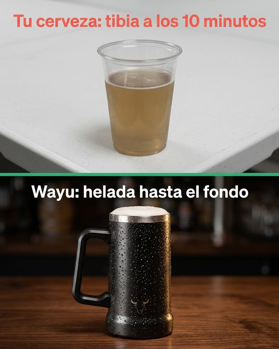 Vaso Acero Inoxidable Wayu 750 Ml Beer Mug Cerveza Bar + Grabado Personalizado