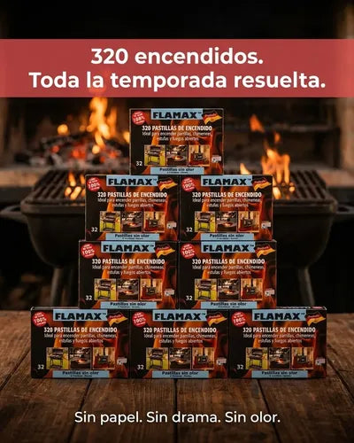 10x Cajas 32 Pastillas Iniciador De Fuego Quincho Parrilla
