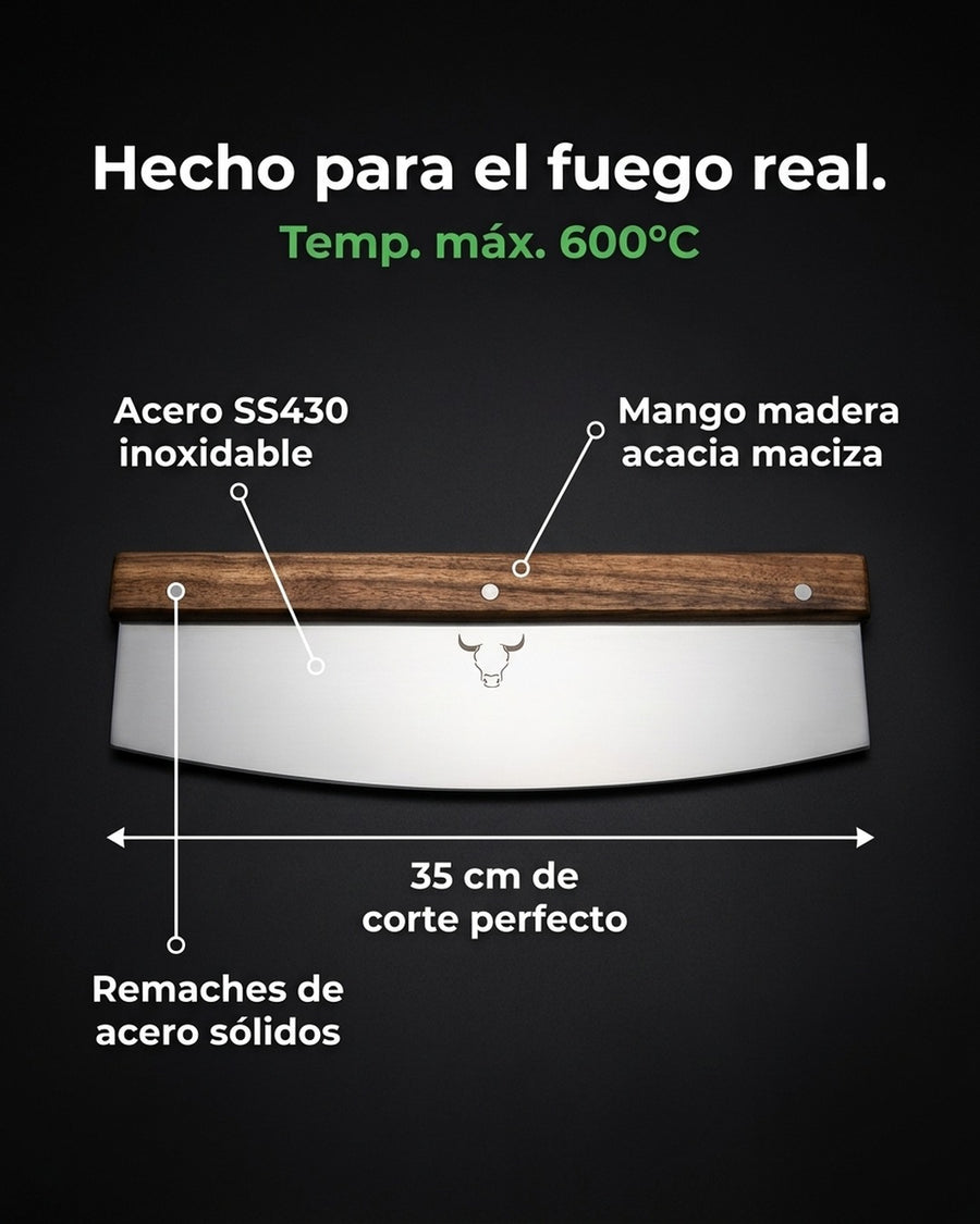 Set Piedra Pizza + Cortador De Pizza Wayu Horno Cocina Bbq