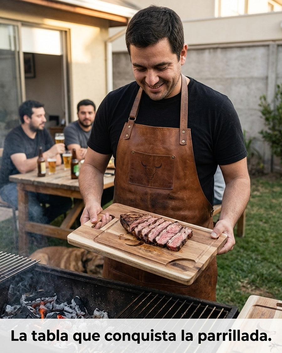 Tabla De Cortar Picar Carne 50cm Wayu + Grabado Personalizado