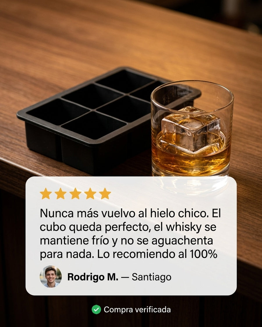 Cubetera 6 Cubos De Hielo Wayu Hielo Grande Premium Tragos
