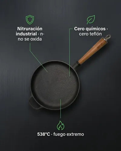 Sarten Hierro Fundido 20cm Wayu Fierro Profesional Cocina