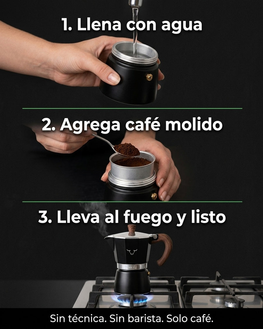 Cafetera Italiana Wayu 450ml