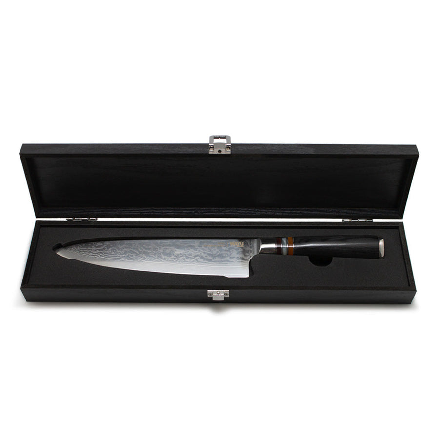 Cuchillo Acero Damasco Black Wayu + Grabado Personalizado