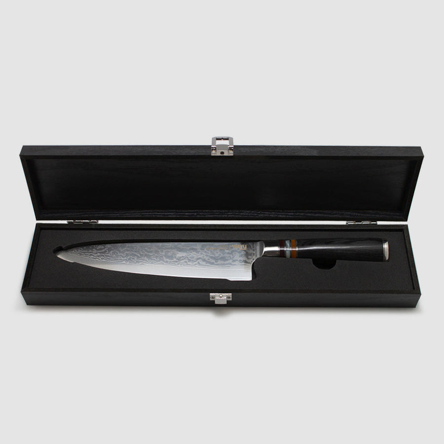 Cuchillo Acero Damasco Black Wayu + Grabado Personalizado