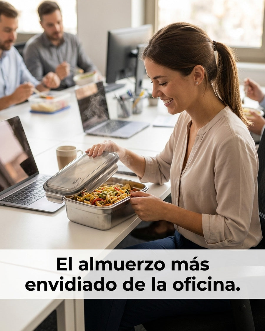 Contenedor Hermético Wayu Acero Microsafe 1.3 Lt Premium